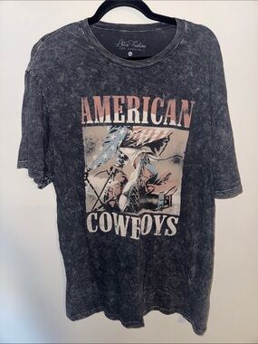 Lotus Fashion American Cowboys Graphic Tee - Black Mineral Wash
